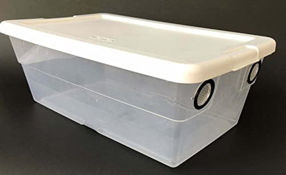 Vented Vivarium Enclosure 6 Quart Terrarium Container for Reptiles, Isopods & Inveretebrates - color: White Lid