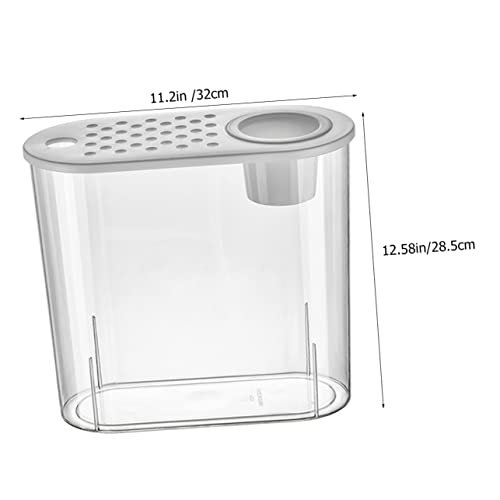 Transparent Plastic Fish Tank for and Small Reptiles Modern Desktop Aquarium Decoration Landscape Holder for Use