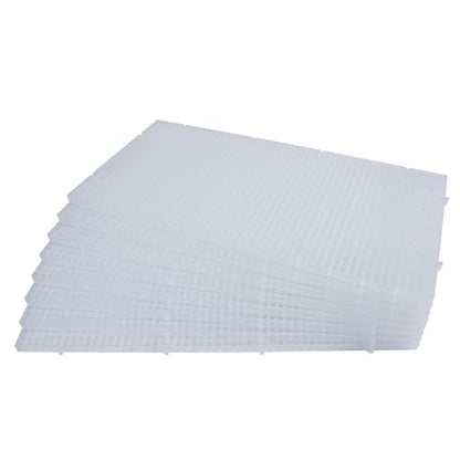 Aquarium Grid Isolate Board Divider Fish Tank Bottom Black Filter Tray Plastic Crate (8pcs) - size: 8pcs