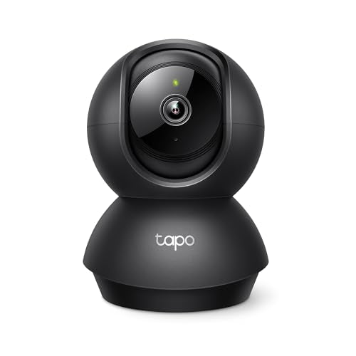 Tapo 1080p Pan/Tilt Security Camera for Baby Monitor, Pet Camera, C201 | Motion Detection, 2-Way Audio, Night Vision, Cloud & SD Card Storage, Works with Alexa & Google Home, Black - color: Black, style: Indoor Only
