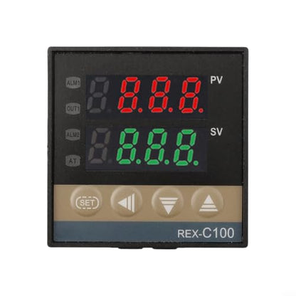 REX-C100 PID Temperature Controller Kit With SSR-25DA Relay And 1M K-Type Thermocouple, Digital Display Thermostat For Industrial Automation, AC250V 3A