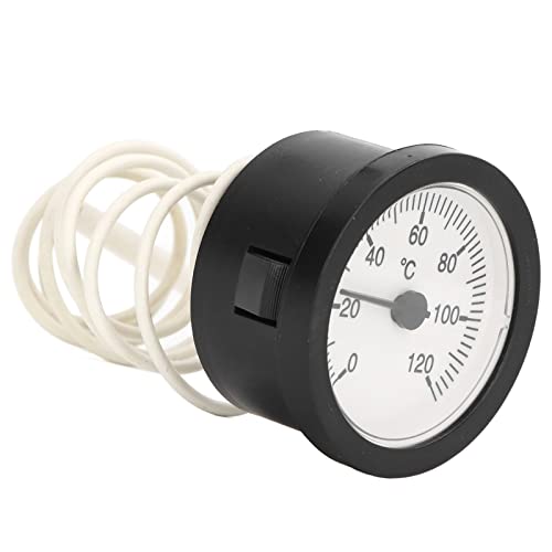Bimetal Thermometer Accurate Portable Small Round Temperature Gauge with Tube for Reptile Incubator Plant Terrarium Greenhouse Use
