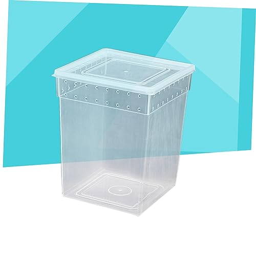 VANZACK Reptile Box for Spider and Lizard Climbing Pet Feeding Container Lightweight Easy Assembly Ventilated Design for Breeding and Transport