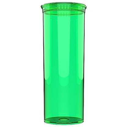 60 Dram CR Plastic Packaging Pop Top Containers - Child Resistant Travel Holder Vial Bottles - 75 qty (Translucent Green) - color: Translucent Green