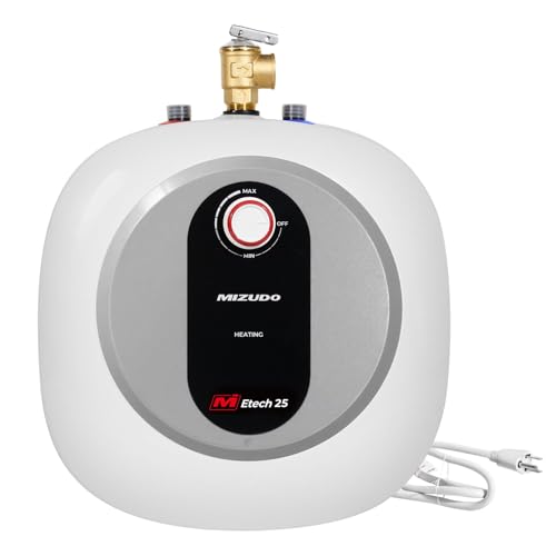 Electric Mini Tank Water Heater - 2.5 Gallon Under Sink Small Hot Water Heater - 110 120V Point of Use for RV, Camper, Kitchen, Food Truck - Easy to Install - Wall or Floor Mounted - color: 2.5 Gal