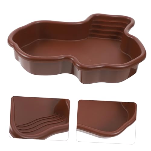 Turtle Habitat Soaking Tub Large Tortoise Pool for Reptiles Water Dish Feeding Basin for Aquatic Frogs and Terrarium Decor Comfortable Bathing Experience for Turtles