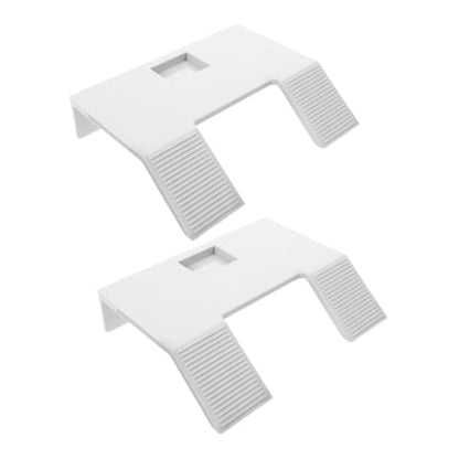 Toyvian 2pcs Plastic Turtle Ramp Suction Cups Floating Dock for Basking Desktop Reptile Basking Platform for Turtle Tank - color: White