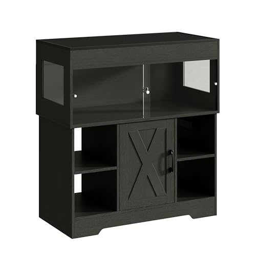 Herture 40 Gallon Reptile Terrarium Tank with Cabinet,Reptile Enclosure - color: Black, size: 40 Gallon