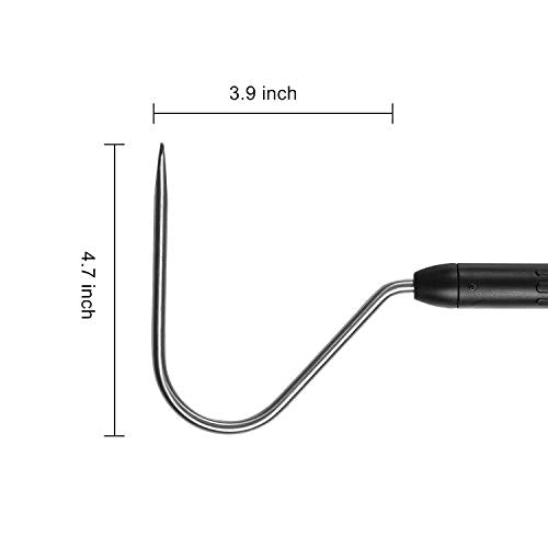 REPTI ZOO 57" Snake Catcher Professional Stainless Steel Retractable Snake Hook Reptile Catcher Stick Rattlesnake Grabber Pick-up Snake Pole Handling Tool (Snake Hook) - color: Snake Hook