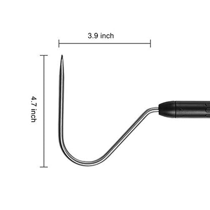REPTI ZOO 57" Snake Catcher Professional Stainless Steel Retractable Snake Hook Reptile Catcher Stick Rattlesnake Grabber Pick-up Snake Pole Handling Tool (Snake Hook) - color: Snake Hook