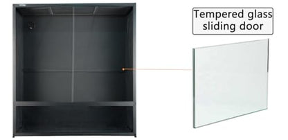 48x24x46 Inch Toxirium Terrarium Tempered Glass Replacement Doors - Left & Right, 2-Pack Panels- High Strength & Security for Large Terrariums - size: Replacement doors for 48x24x46inch tank