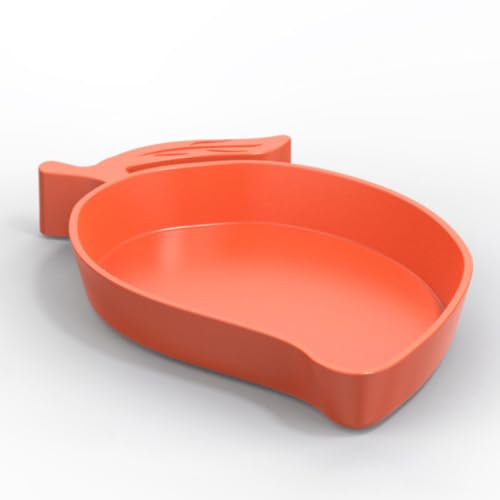 ORFOFE Escapeproof Reptile Food and Water Bowl for Leopard Gecko and Horned Frog, Abs Plastic Feeding Dish Convenient Feeding Design for Reptiles and Amphibians