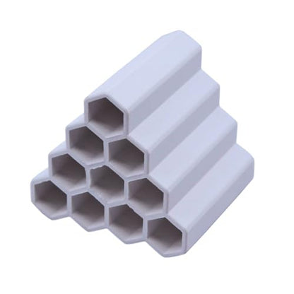 Ceramic Shrimp Aquarium Decor, Shrimp Hides for Aquarium, 10 Connected Tubes, Hideout Cave for Baby Fish, Small Reptile, Lizard