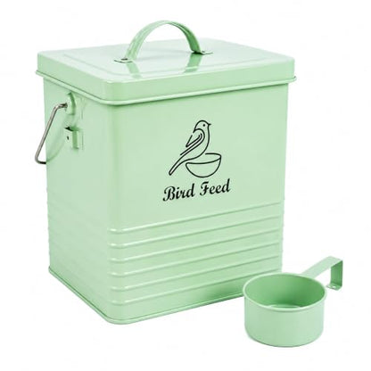 Bird Seed Storage Container Airtight,7LB Bird Food Container with Scoop/Handle,Portable Bird Seed Containers Storage For Outdoor or Indoor