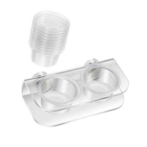 Escape Feeding Dish Water Cup Strong Mount for Reptiles Live Prey in Tanks Enclosures Feeding Tray - color: Small dining table