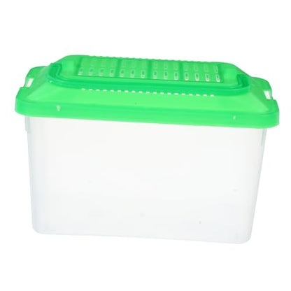 Gatuida Portable Fish Tank Handle Multi-Functional Handheld Aquarium Container for Turtles and Hamsters Lightweight Easy to Clean Optimal Airflow Design Transparent