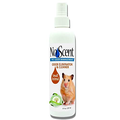 No Scent Small Animal Guinea Pig Cage Cleaner | Hamster & Rabbit Habitat Pet Odor Spray (8 Fl Oz / 237 mL) - size: 8 Fl Oz (Pack of 1)