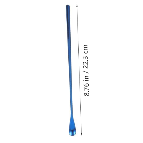 WOONEKY 2pcs Lizard Food Spoon Portable Pet Supply Scoop for Reptile Calcium Powder Feeding Tool - color: Blue