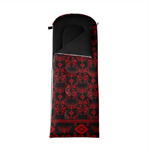 Erosebridal Hawk Moth Sleeping Bags Adults Cold Weather Aztec Backpacking Camping Blanket Hiking Sleeping Wrap Sleep Bag - color: Red Hawk Moth