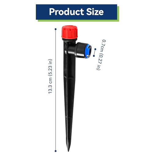 10PCS 1/4 inch Tubing Drip Irrigation Emitters Sprayer, Emitter Sprayer with Stake, Irrigation Dripper Sprinklers for Drip Irrigation System Parts & Connectors - color: 1/4" Drip Irrigation Vortex Emitters