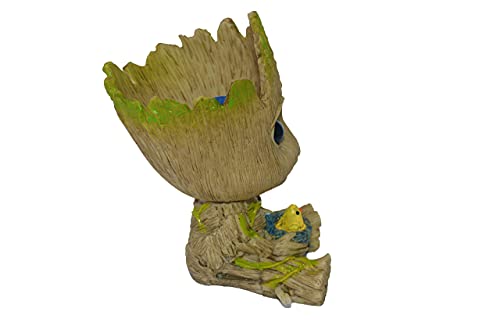 TEEMO Aquarium Groot Air Bubbler Decorations, Air Bubbler Decorations for Fish Tank.(Large Size 3.75'x5.7'x3.5') - size: Large