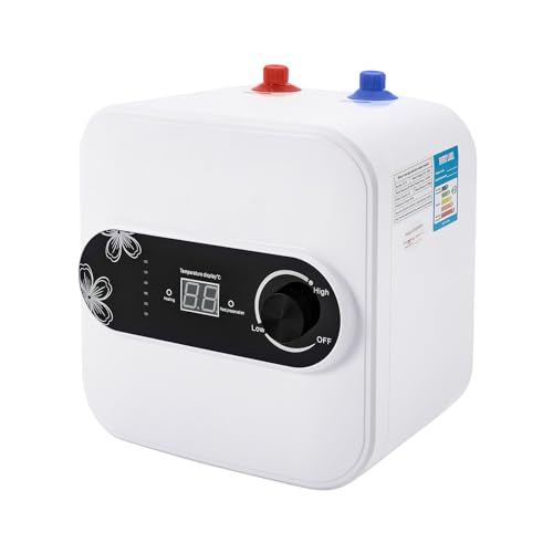 Small Tank Water Heater Electric, 2 Gallon Mini Under Sink Water Heater, 110V Tankless Water Heater Electric, 1500W Point of Use RV Water Heater for Rv Trailer Bathroom Cupboard (Top Water Outlet) - style: Top Water Outlet