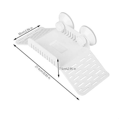 Turtle Basking Platform | Secure Floating Dock with Food Bowl & Suction Cups | Aquarium Reptile Tank Terrace for Climbing/Resting/Feeding