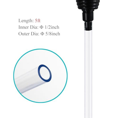 Laifoo 5ft-S Aquarium Siphon Vacuum Cleaner for Fish Tank Cleaning Gravel & Sand - size: 5ft-S