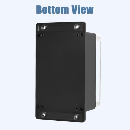 Project Box IP65 Waterproof ABS Plastic Electrical Junction Box with Clear Cover Enclosure with Fixed Ear, Black 6.2"x 4.2"x 3.5"(160x110x90mm)(Pack of 1) - color: 1 pack, size: 6.2"x 4.2"x 3.5"