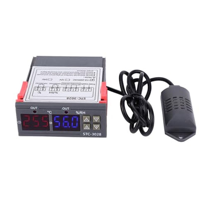 Temperature Controller STC 3028 12V Optional Integrated Sensor for Fermentation Reptile Incubation Home Brewing, 1°C Accuracy 0.1 Resolution Large Screen Display (110~240VAC) - size: 110~240VAC