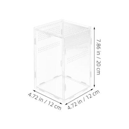 Alipis High Clarity Acrylic Reptile Breeding Enclosure for Small Pets and Snakes with Easy Assembly and Well-Ventilated Modular Design, Secure Lock, and Ventilation Holes for Reptile