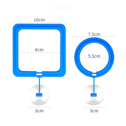 Betta Fish Feeding Ring: 2-Pack Floating Food Holder | with Suction Cup - Prevents Food from Entering The Filter - Aquarium Accessories for Betta Goldfish Guppy Turtle
