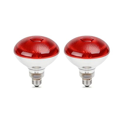 150W Infrared Heat Lamp Bulbs,Reptile Infrared Heat Emitter Red Heat Lamp Bulbs Infrared Basking Light Bulbs for Reptiles, Lizard, Tortoise, Chickens, Pets (2)