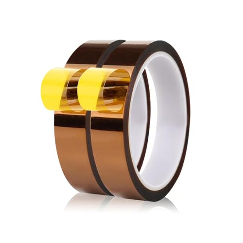 2 Rolls 20mm x33m(108ft) Heat Tape High Temperature Heat Resistant Tape Heat Transfer Tape for Heat Sublimation Press Vinyl,No Residue - size: 20MM