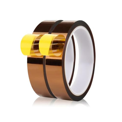 2 Rolls 20mm x33m(108ft) Heat Tape High Temperature Heat Resistant Tape Heat Transfer Tape for Heat Sublimation Press Vinyl,No Residue - size: 20MM