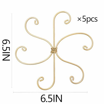 5PCS Monstera Plant Support Hooks - 6.5" Durable Metal Stabilizers | 5Pcs Gentle Leaf Holder for Monstera & Fishbone Cactus - Plant Accessory for Indoor Gardening - Perfect Gardening Gifts - size: 6.5 x 6.5 inches