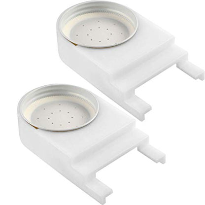 2 Pack Plastic Bee Feeder Entrance Feeder with Lids, Minelife Beehive Feeder Beekeeper Tool Beekeeping Equipment Fits Most Small Mouth Canning Feeder and Waterer
