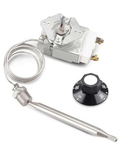 RX-2-24 Thermostat for Deep Fryer Fit for ADCRAFT, for Gas Fryer Adcraft Atosa 301030004 Robertshaw 5300-402, with 3/8" Mpt Stuff Box 200-400F - size: 3/8