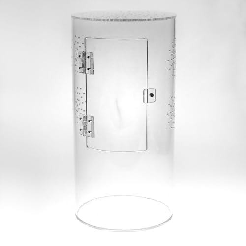 NANEEZOO Acrylic Tarantula Enclosure Jumping Spider Enclosure with Front Opening Door Micro Habitat Terrarium for Small Tree Dwelling Reptiles, Spiders & Invertebrates - size: 6x6x12 Inch