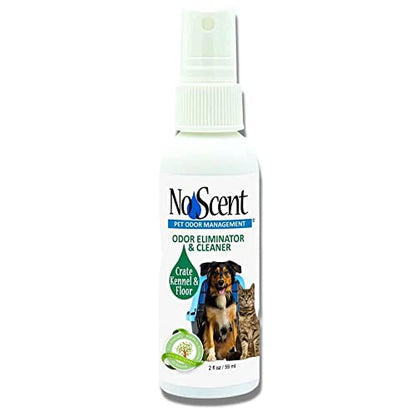 No Scent Crate Kennel & Floor Cleaner for Dog Run, Cat Carrier, Hard Surface Pet Odor & Stain Management (2 Fl Oz / 59 mL) - size: 2 Fl Oz (Pack of 1)