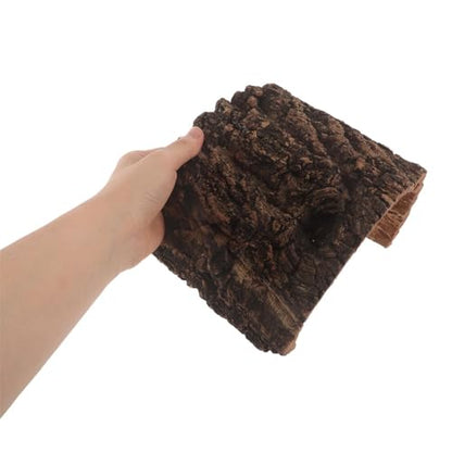 Natural Reptile Hideout: Terrarium Accessory Cork Bark Shelter - Rustic Reptile Tunnel Cave for Leopard Gecko, Bearded Dragon, Snake Climbing Hiding 6.7"X6.2"X4.3" - size: 17.00X15.80X11.00CM