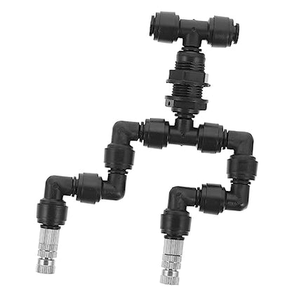 HANABASS 4pcs Reptile Mister Nozzles Misting System Garden Spray Head Tank Watering Tool - color: Blackx4pcs, size: 13.5X14X2CMx4pcs