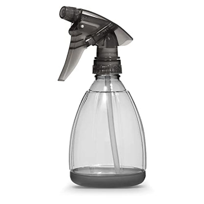 Bar5F Plastic Spray Bottle, 12 oz, Smoke Grey | Leak Proof, Empty, Trigger Handle, Adjustable Fine to Stream, Refillable