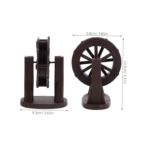Mobestech Miniature Water Wheel Fountain Decor Landscape Water Wheel Prop for DIY Gardens Ponds and Indoor Displays Versatile Fountain Accessories