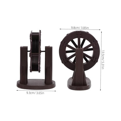 Mobestech Miniature Water Wheel Fountain Decor Landscape Water Wheel Prop for DIY Gardens Ponds and Indoor Displays Versatile Fountain Accessories