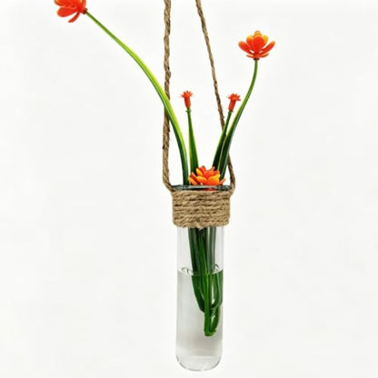Plant Propagation Station 4 Pieces Clear Glass Planter | Plant Test Tube Wall Terrarium for Home Office Bedroom Living Room
