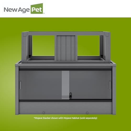 New Age Pet ECOFLEX Medium Grey Mojave Stacker for Reptile Habitats | 10 Year Limited Manufacturer's Warranty | Stackable Design, Accommodates Lighting Set-Up - color: Grey, size: Medium