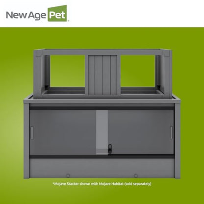 New Age Pet ECOFLEX Medium Grey Mojave Stacker for Reptile Habitats | 10 Year Limited Manufacturer's Warranty | Stackable Design, Accommodates Lighting Set-Up - color: Grey, size: Medium