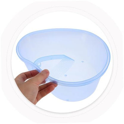 COLLBATH Reptile Feeding Tank Integrated Ramp Transparent Turtle Habitat for Aquatic and Terrestrial Use Design for Easy Cleaning for Turtles and Pets