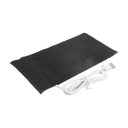 Vaguelly Portable USB Heating Pad for Pets and Reptiles Energy Saving Quick Heating Technology, Black Alloy Fiber Material, Small Size for Home the Go Use